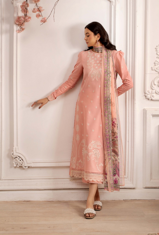 Inara By Humdum Embroidered Lawn'25 Unstitched 3pcs