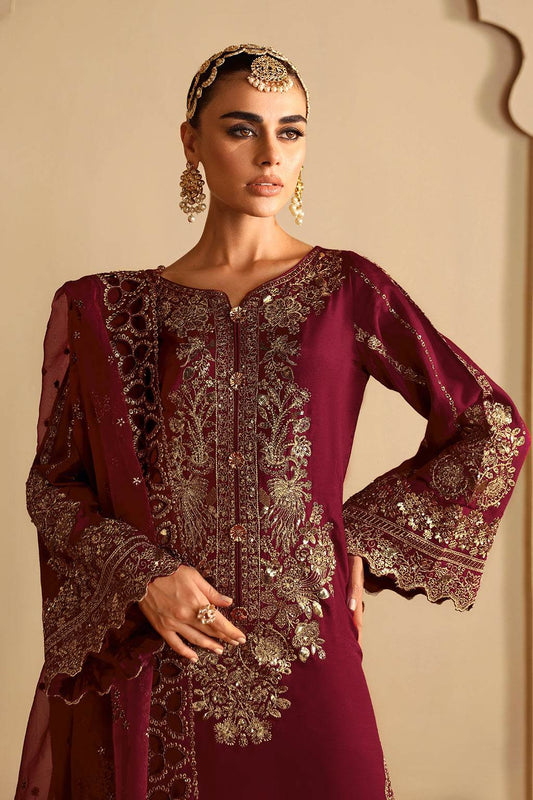 SHAGNA Premium Raw Silk Unstitched 3pcs - Jotey