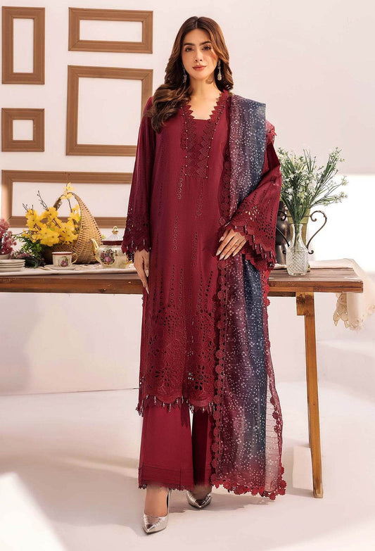 Adans Libas Stella Unstitched Chikankari Lawn 3 Piece - Jotey
