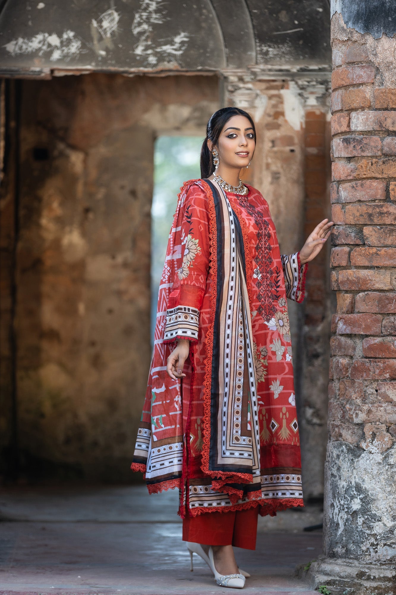 Meerab Embroidered & Sequence Work Lawn Unstitched 3pcs