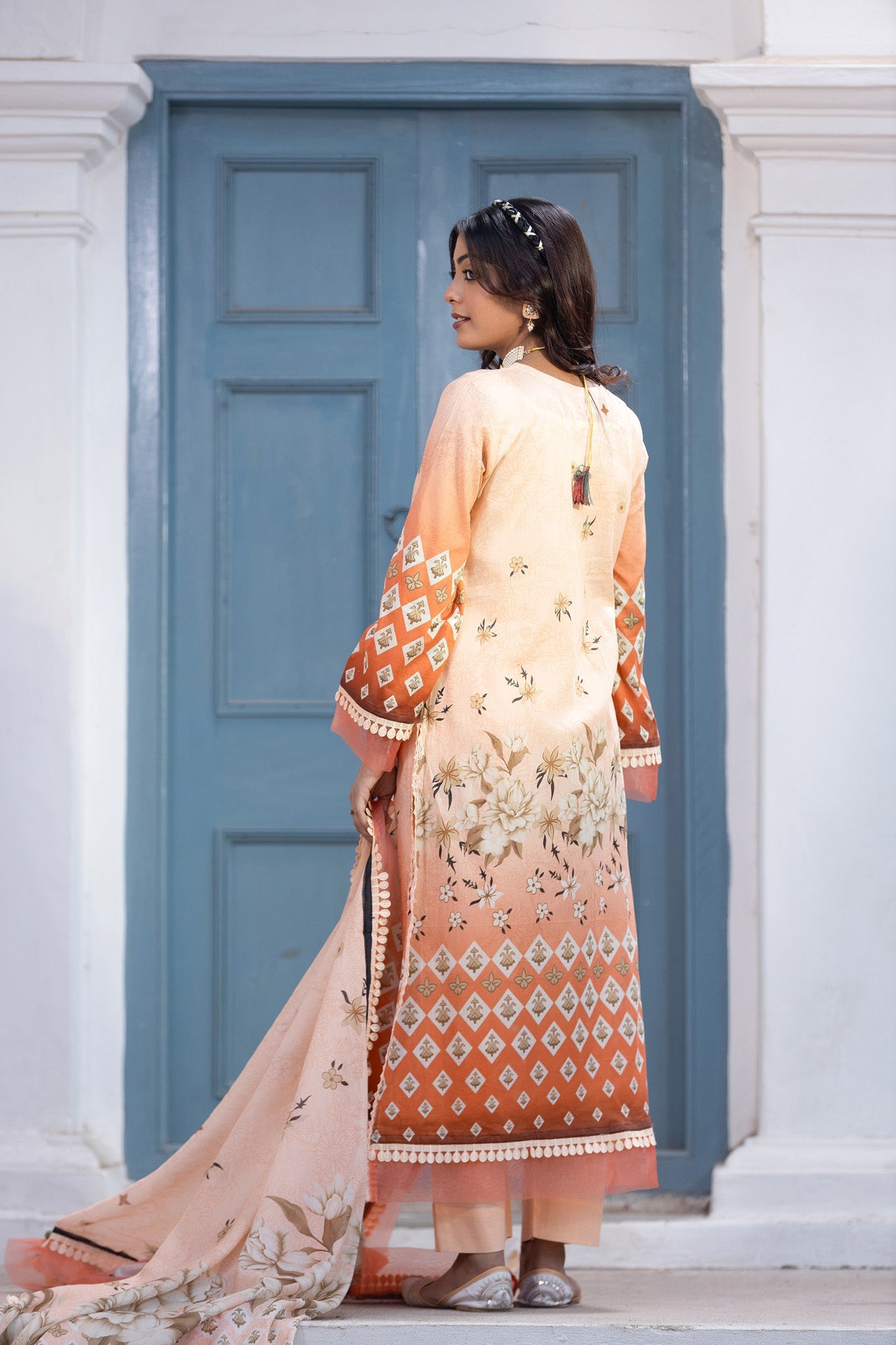 Hania Printed+Embroidered & Sequence Work Lawn Unstitched 3pcs