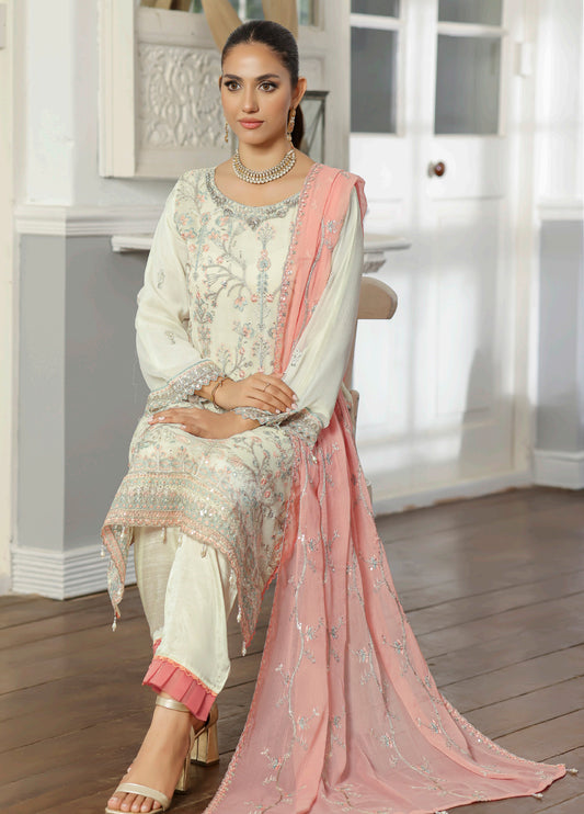 Rang Rasiya By Bin khalid Embroidered Fancy Chiffon Unstitched Three Piece