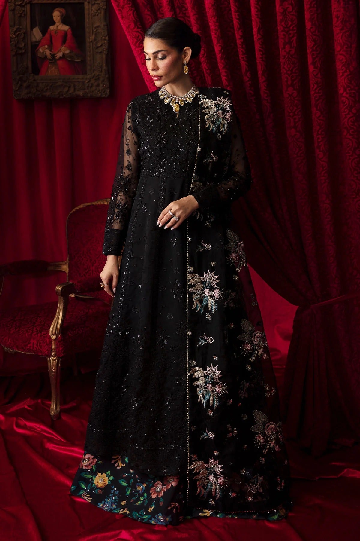 Nureh Elanora Embroidered Luxury  3pcs