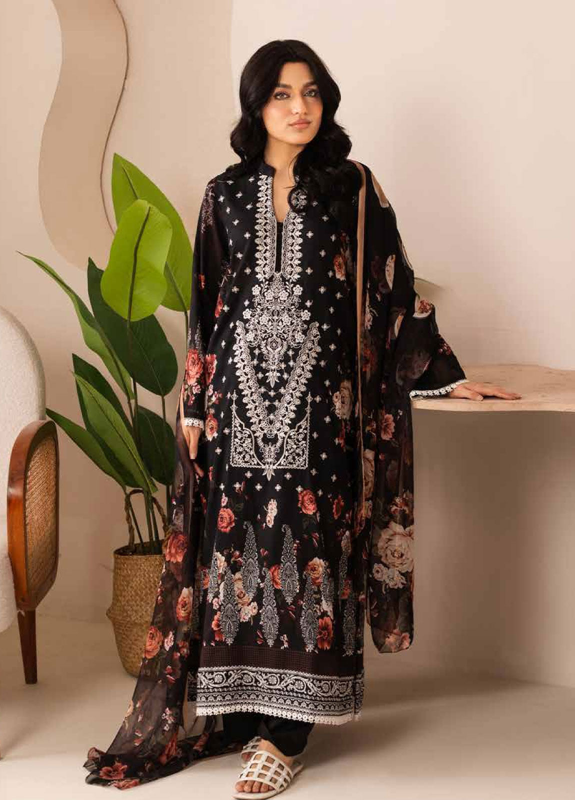 Nehal By Johra Embroidered Printed Lawn Unstitched 3Pcs