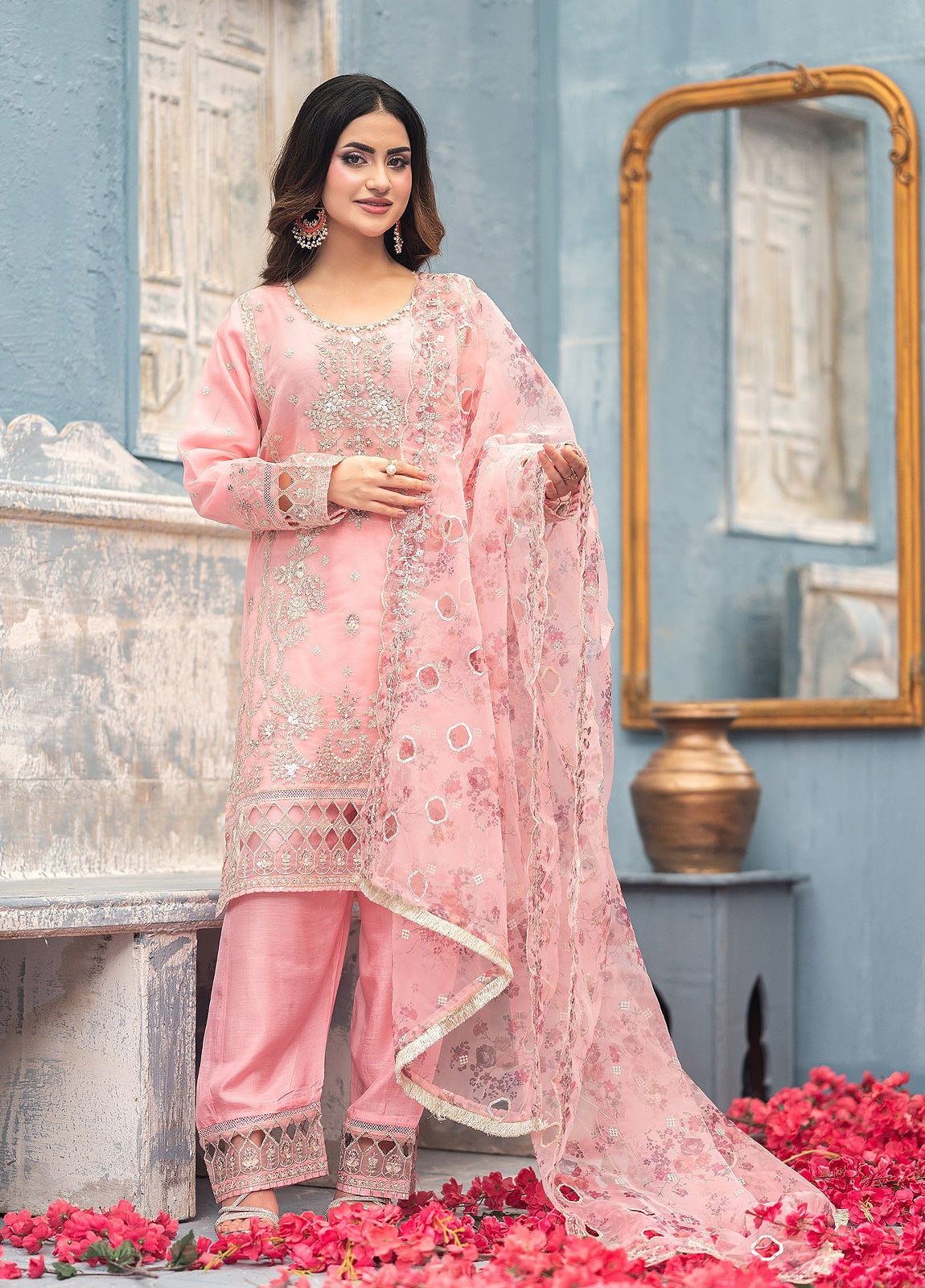 Rashi By Noori Embroidered Luxury Organza Festive Formal Stitched 3 Piece