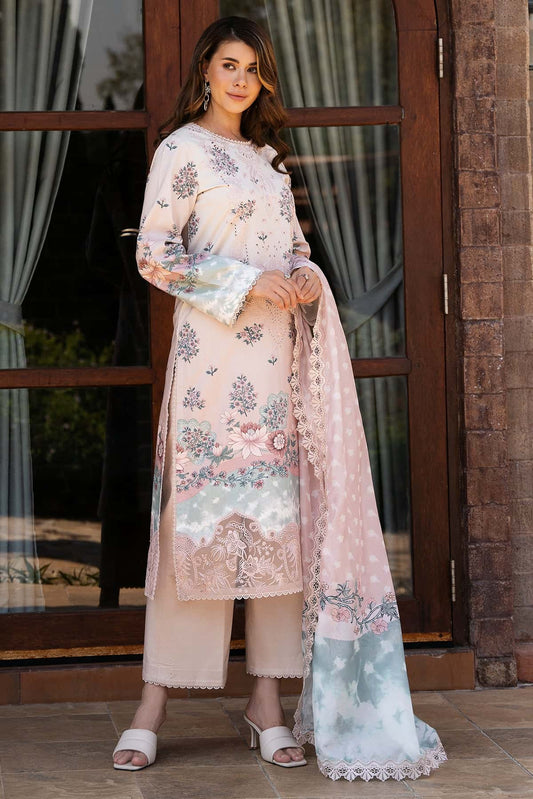 AFROZEH Damask The Holiday Edit'25 Embroidered Lawn 3pcs