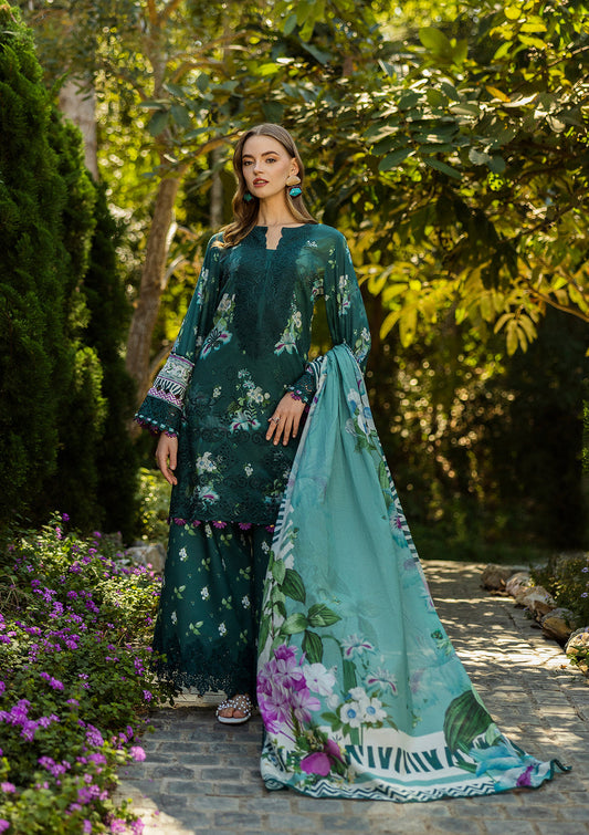 Elaf Print Chikankari Unstitched Lawn 3pcs