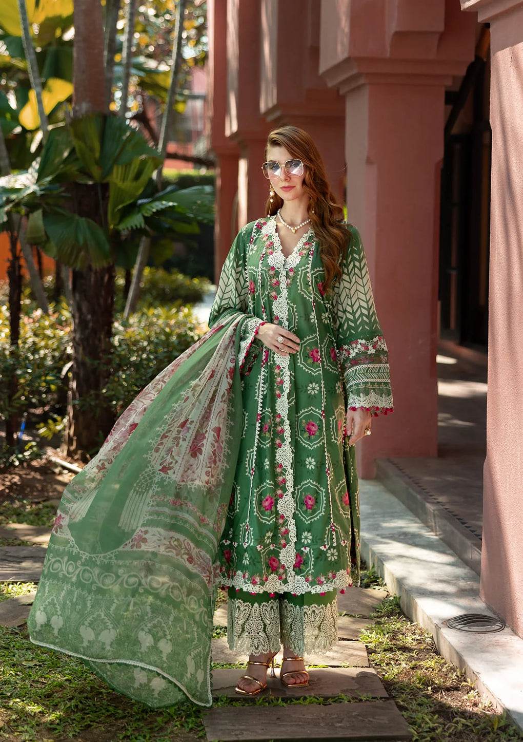 Elaf Premium Signature Embroidered Lawn Unstitched 3pcs - Jotey