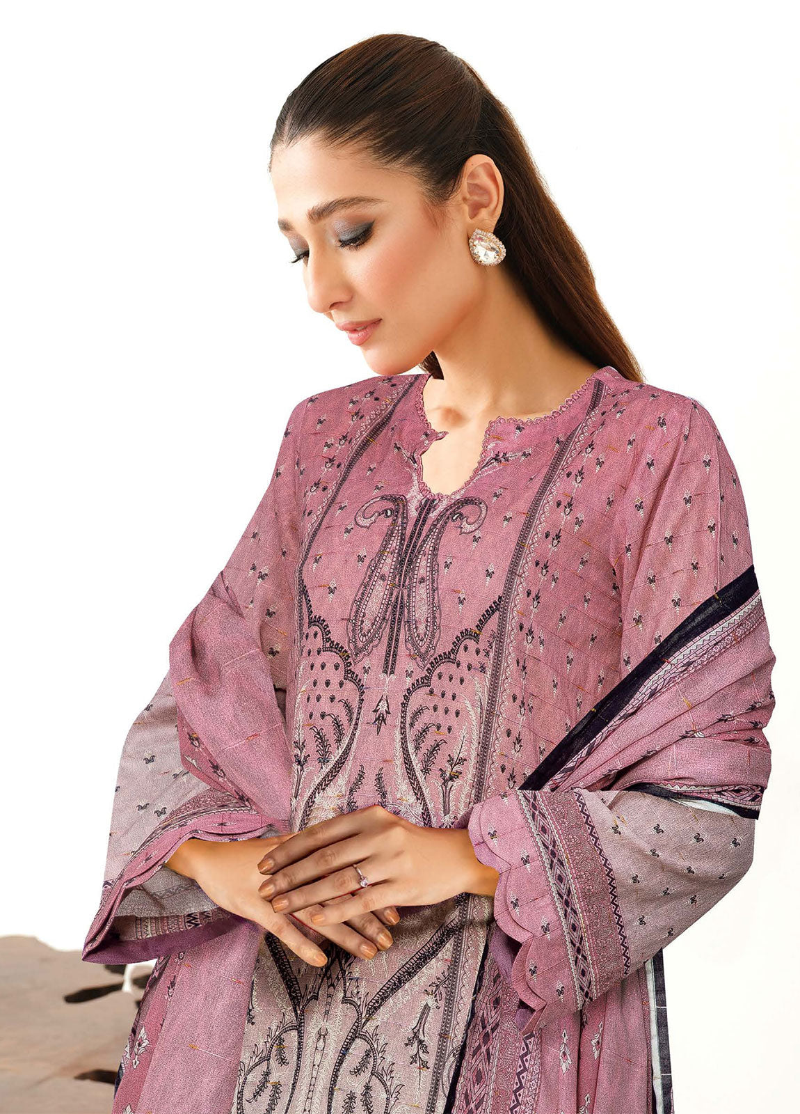 Roshna By Johra Embroidered Printed Lawn Unstitched 3Pcs