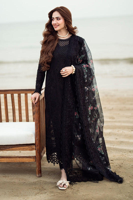 Nureh Khuwab Ebroidered & Embellished Swiss Voil Unstitched 3pcs