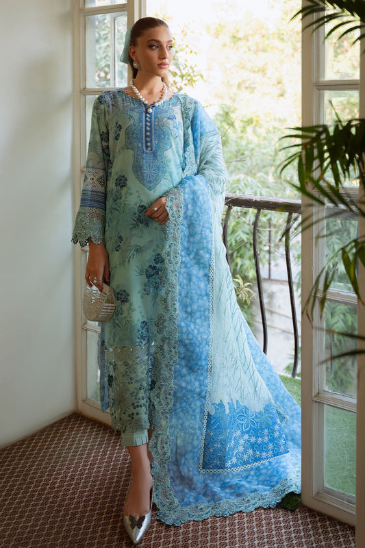 Nureh Maya Swiss Lawn Embroidered Unstitched 3pcs