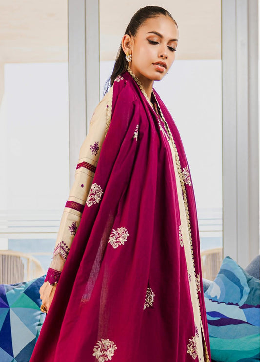 Zellbury Chikankari Embroidered Lawn Unstitched 3Pcs