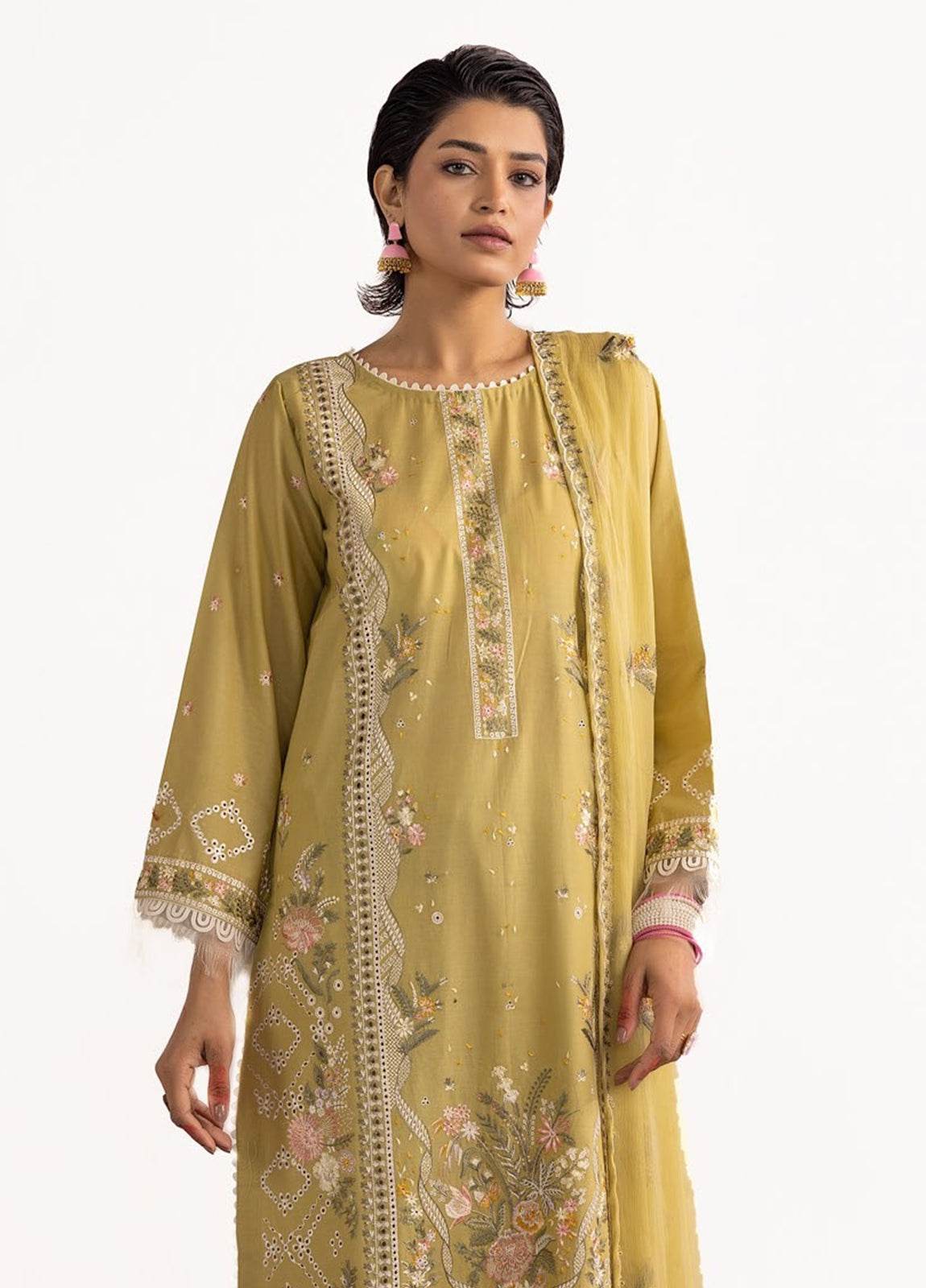 Gul-E-Bahaar By Khoobsurat Embroidered Lawn Unstitched 3pcs - Jotey