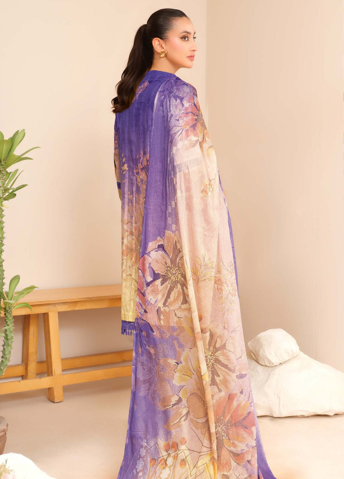 Wisam by Johra Chikankari Embroidered Printed Bana Dora Lawn Unstitched 3Pcs