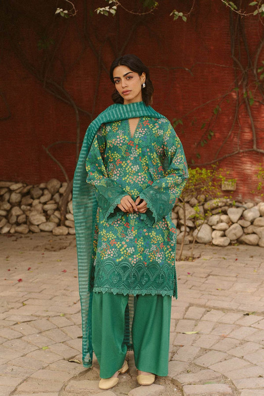 AYZEL Core Collection Embroidered Unstitched Lawn 3pcs - Jotey