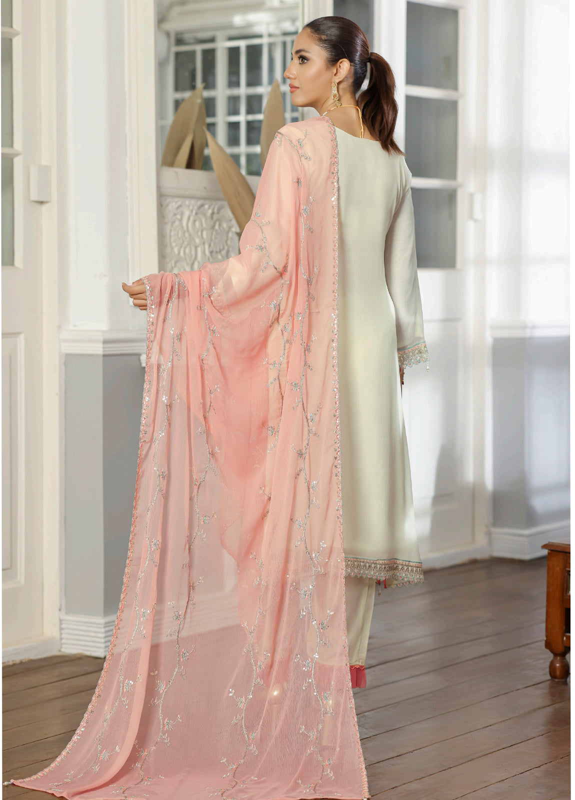 Rang Rasiya By Bin khalid Embroidered Fancy Chiffon Unstitched Three Piece