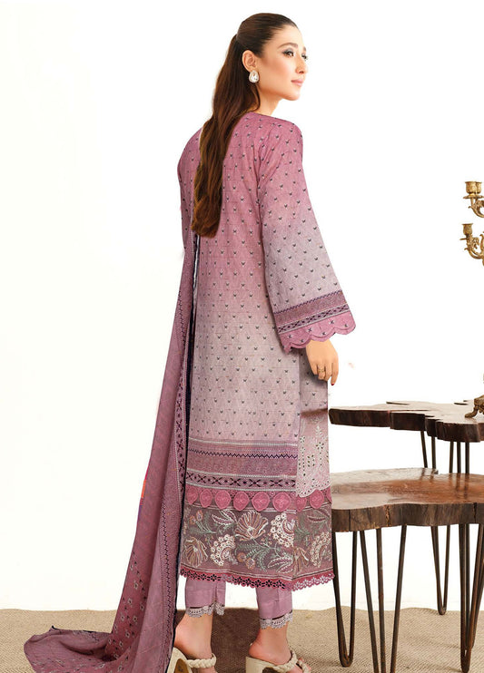 Roshna By Johra Embroidered Printed Lawn Unstitched 3Pcs