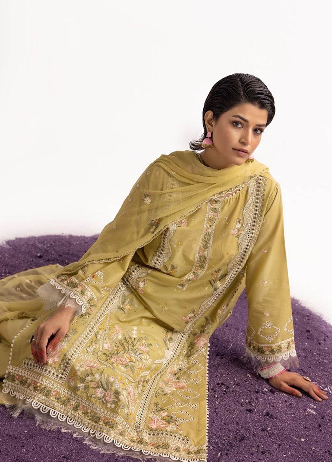 Gul-E-Bahaar By Khoobsurat Embroidered Lawn Unstitched 3pcs - Jotey