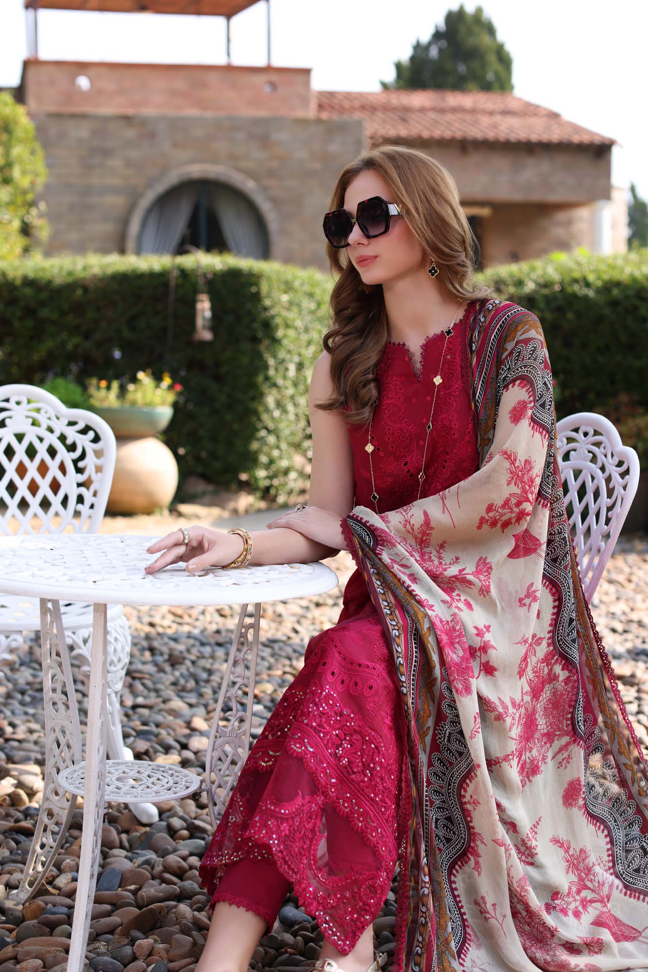Noor By Saadia Asad Eid Luxe Printkari Embroidered Lawn Unstitched 3pcs