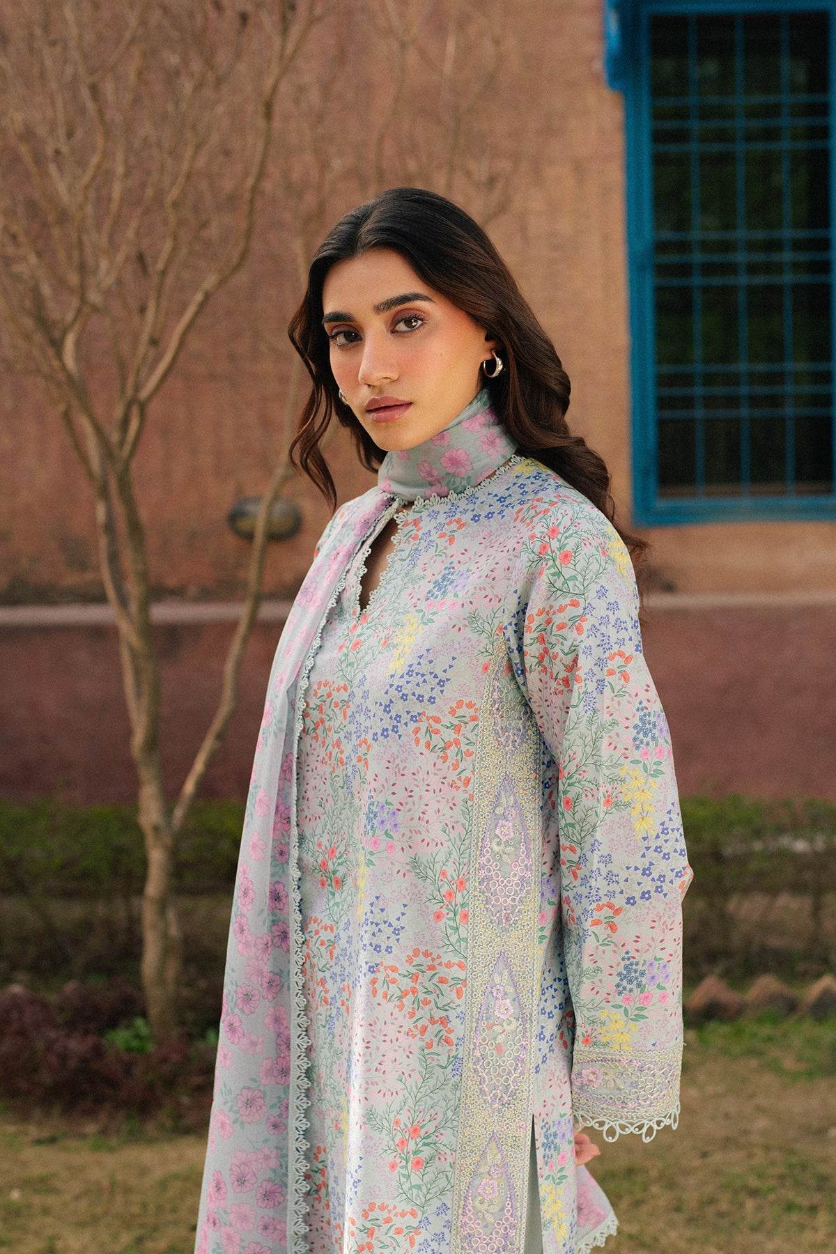 AYZEL Core Collection Embroidered Unstitched Lawn 3pcs - Jotey