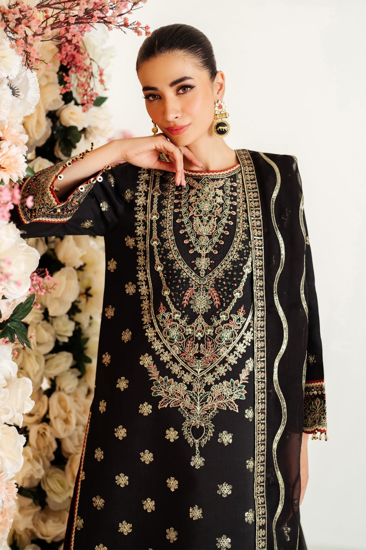 Luxe Raw Silk By Alizeh Embroidered Organza Unstitched 3pcs