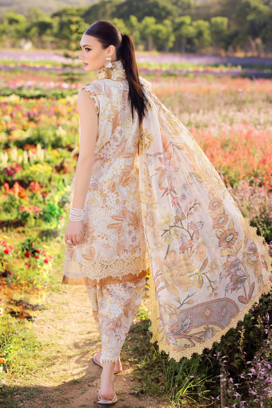 Jade Flora Embroidered Printed Lawn Unstitched 3pcs - Jotey