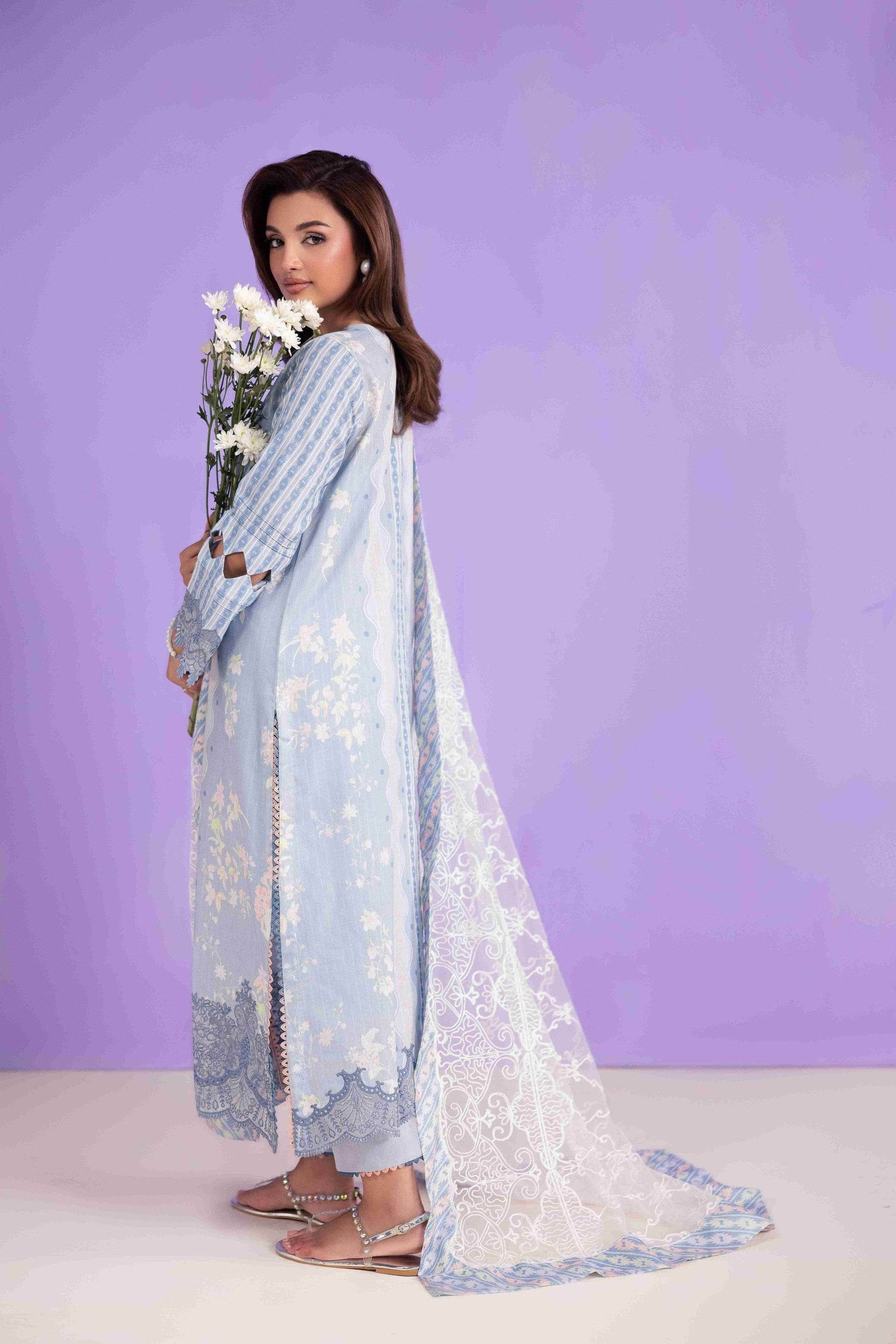 Aabyaan Eid Pret'25 Embroidered Stitched 3pcs - Jotey