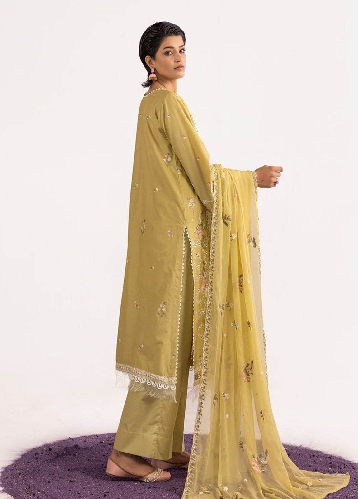 Gul-E-Bahaar By Khoobsurat Embroidered Lawn Unstitched 3pcs - Jotey