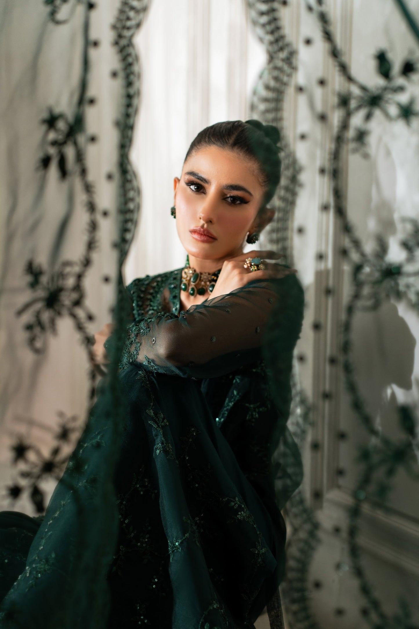 AZZAL MISHRI Luxury  Festive Embroidered Unstitched 3pcs