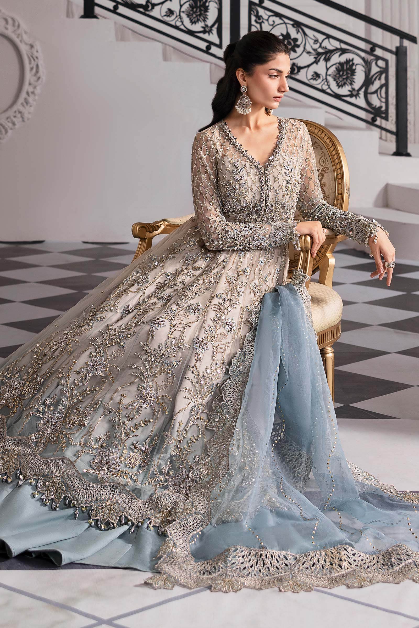 MARIA B. Embroidered Vol-30 Luxury Unstitched 3pcs - Jotey
