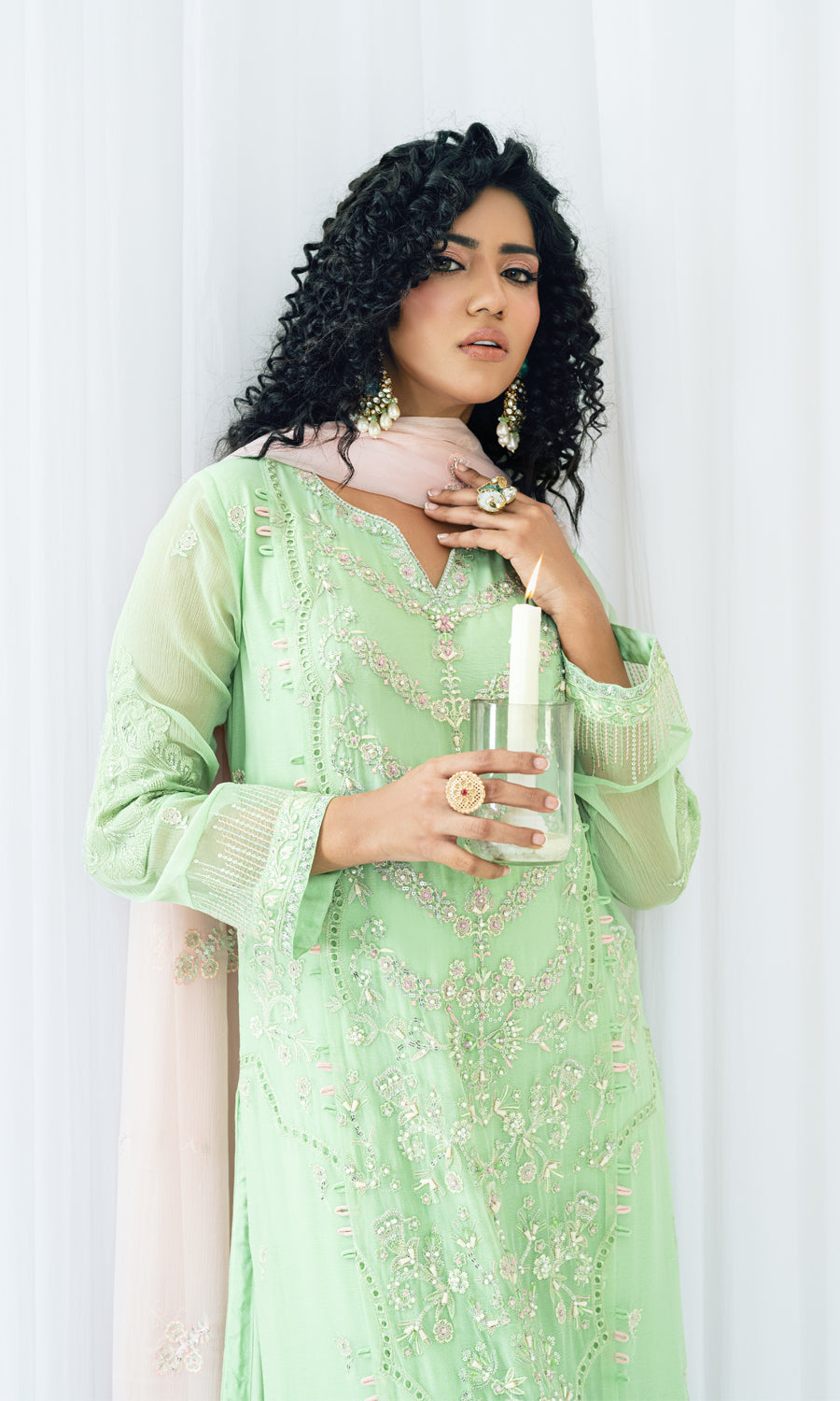 MAAHI BY SHAMOOZ Embroidered Chiffon Unstitched 3pcs