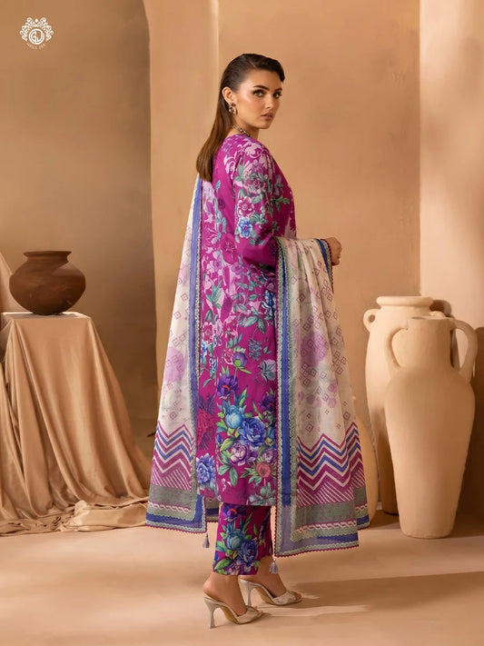 Printkari By Gull Jee Embroidered Digital Printed Lawn Unstitched 3Pcs