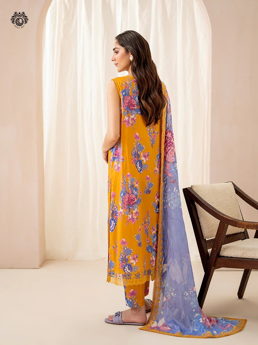 Ziva By Gull Jee Embroidered Digital Printed Lawn Unstitched 3 Piece