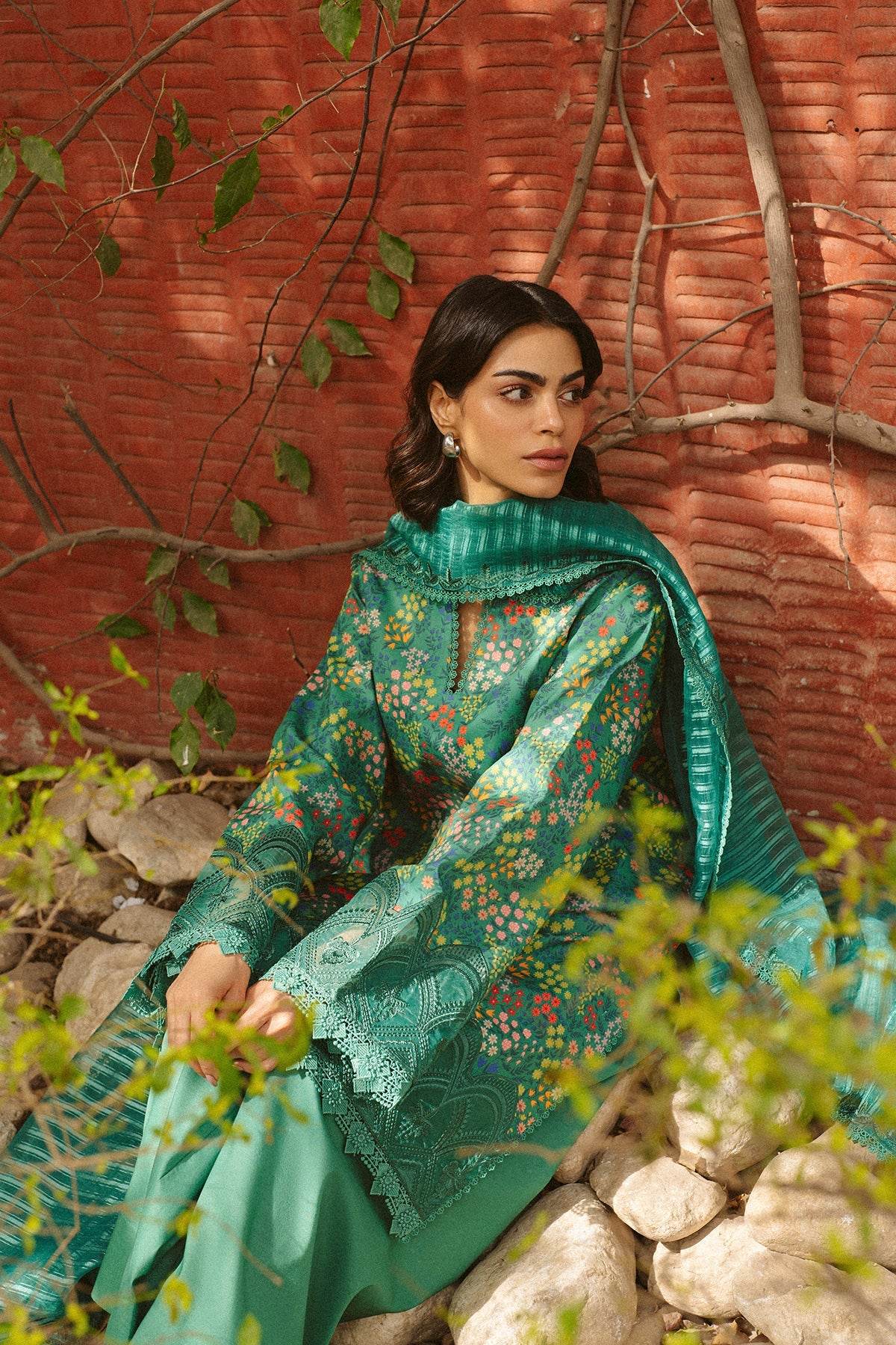 AYZEL Core Collection Embroidered Unstitched Lawn 3pcs - Jotey