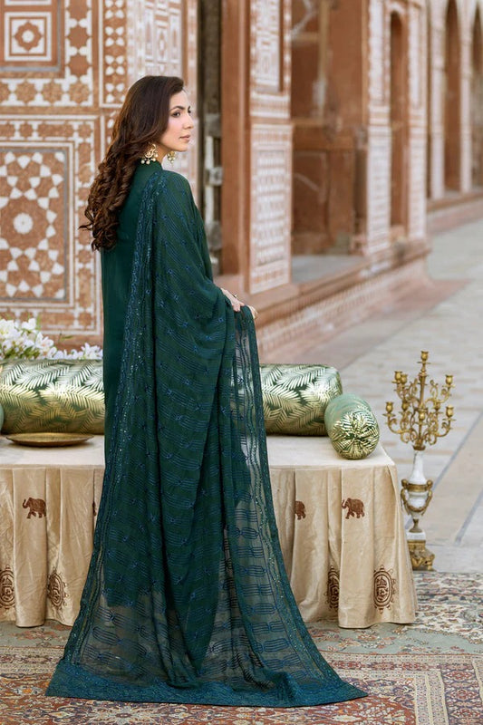 Johra Gold Swiss Voil Havy Embroidered Lawn Unstitched 3Pcs