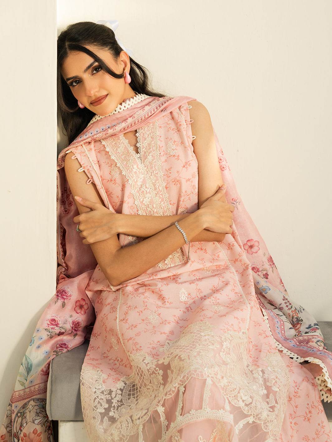 F&F Prints By Faiza Faisal Digital Printed Unstitched Lawn 3pcs - Jotey