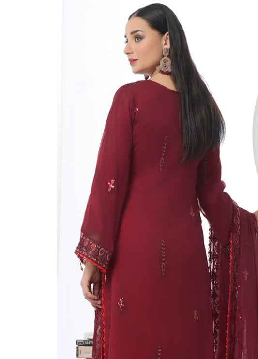 Chandni Raatein By Bin Khalid Embroidered Chiffon Unstitched 3pcs