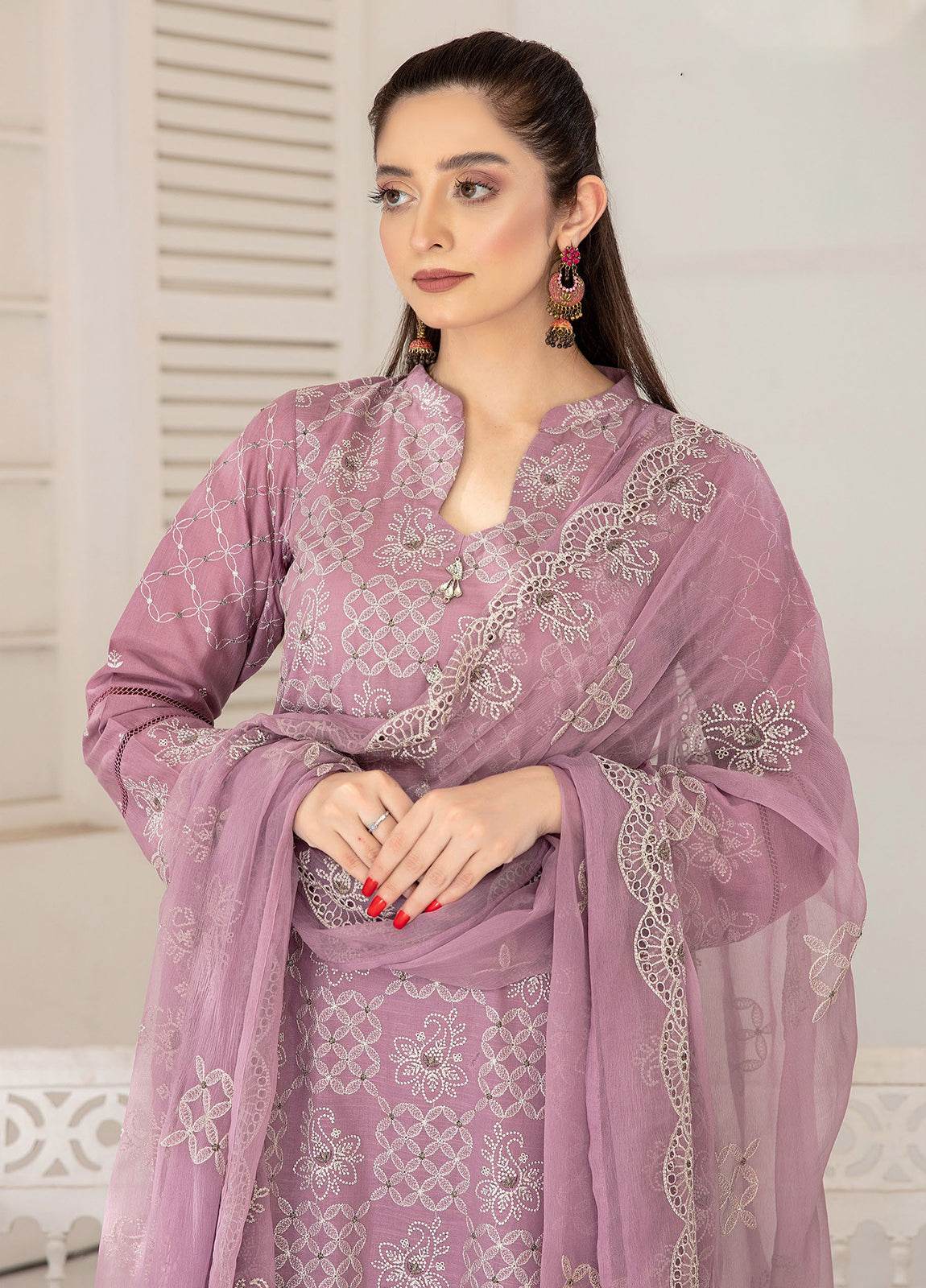 Sherine By Anaya Hoor Embroidered Lawn Unstitched 3pcs - Jotey