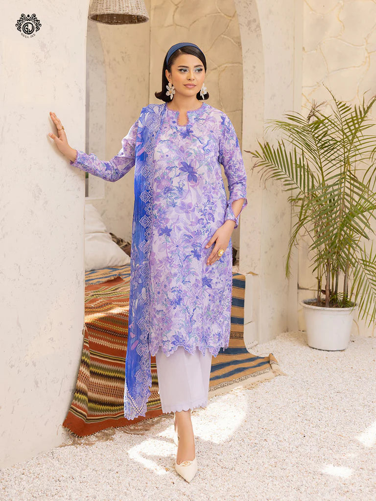 Morja By Gull Jee Vol-12 Embroidered Digital Printed Lawn Unstitched 3Pcs