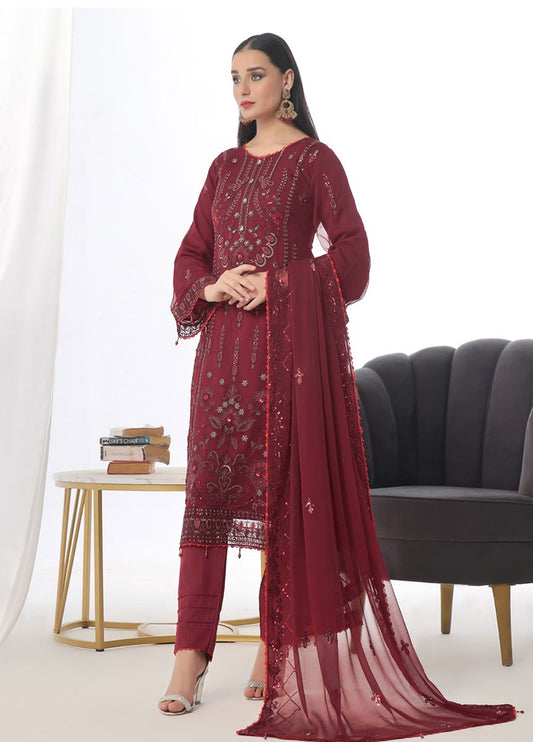 Chandni Raatein By Bin Khalid Embroidered Chiffon Unstitched 3pcs