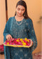 Raya By Hannan Fabrics Luxury Embroidered Chiffon Semi-Stitched 3pcs - Jotey