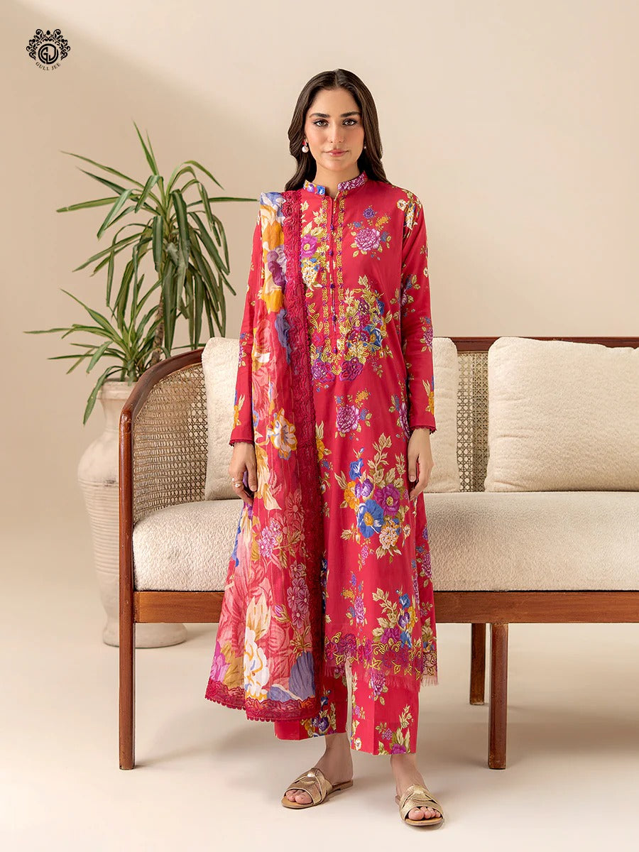 Ziva By Gull Jee Embroidered Digital Printed Lawn Unstitched 3 Piece