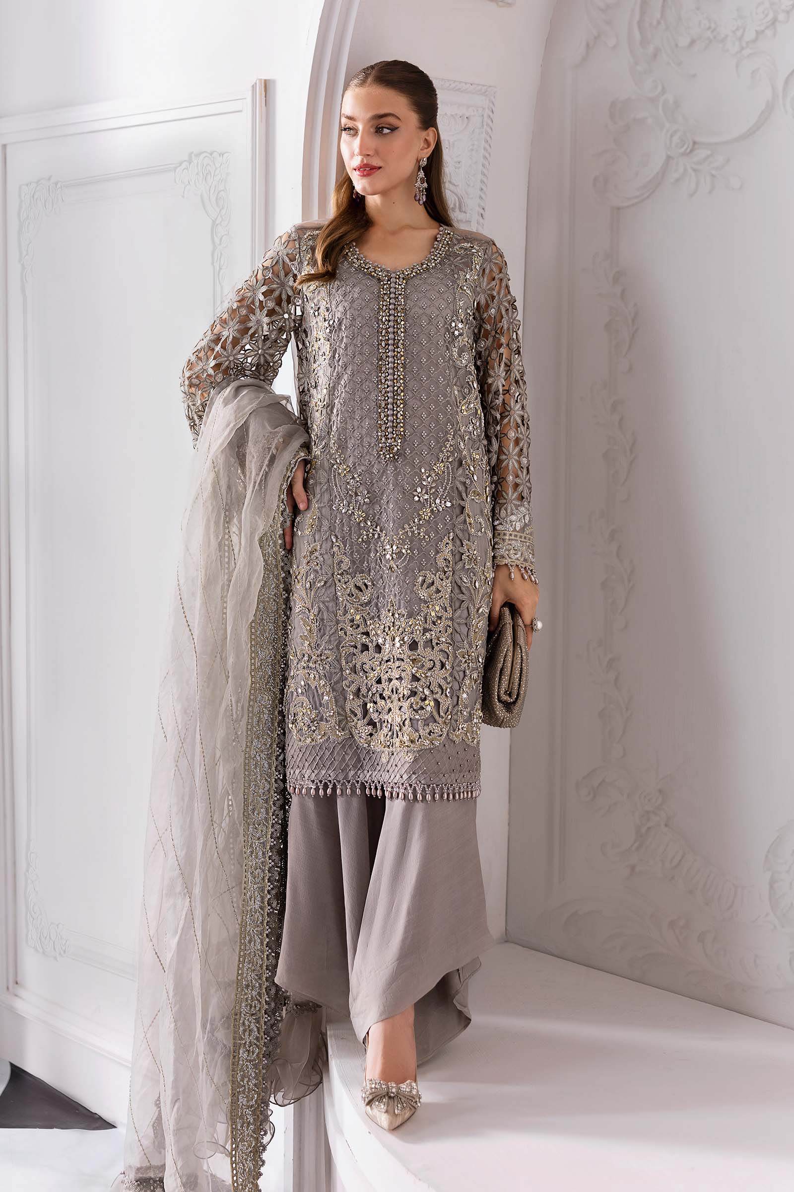 MARIA B. Embroidered Vol-30 Luxury Unstitched 3pcs - Jotey