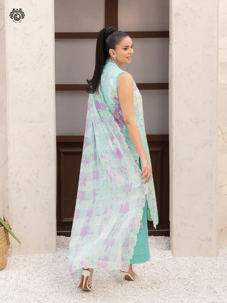 Mishaal By Gull Jee Embroidered Edit'26 Digital Printed Lawn Unstitched 3Pcs