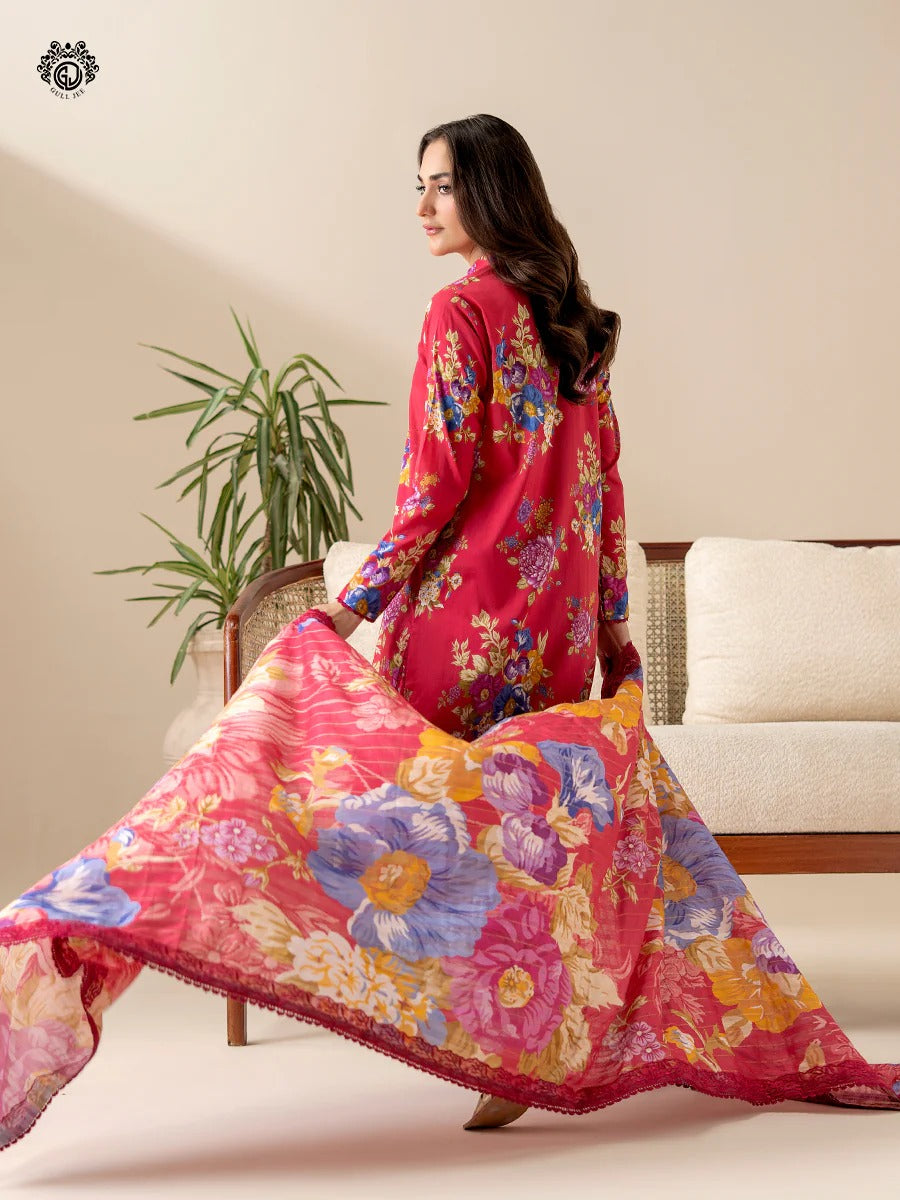 Ziva By Gull Jee Embroidered Digital Printed Lawn Unstitched 3 Piece