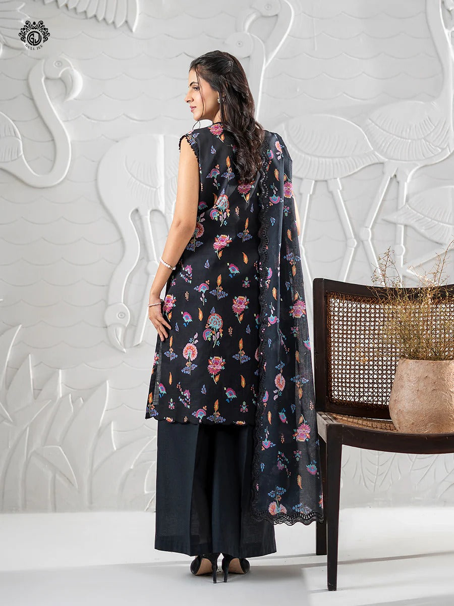 Ruhay Sukhan By Gull Jee Embroidered Digital Printed Lawn Unstitched 3 Piece