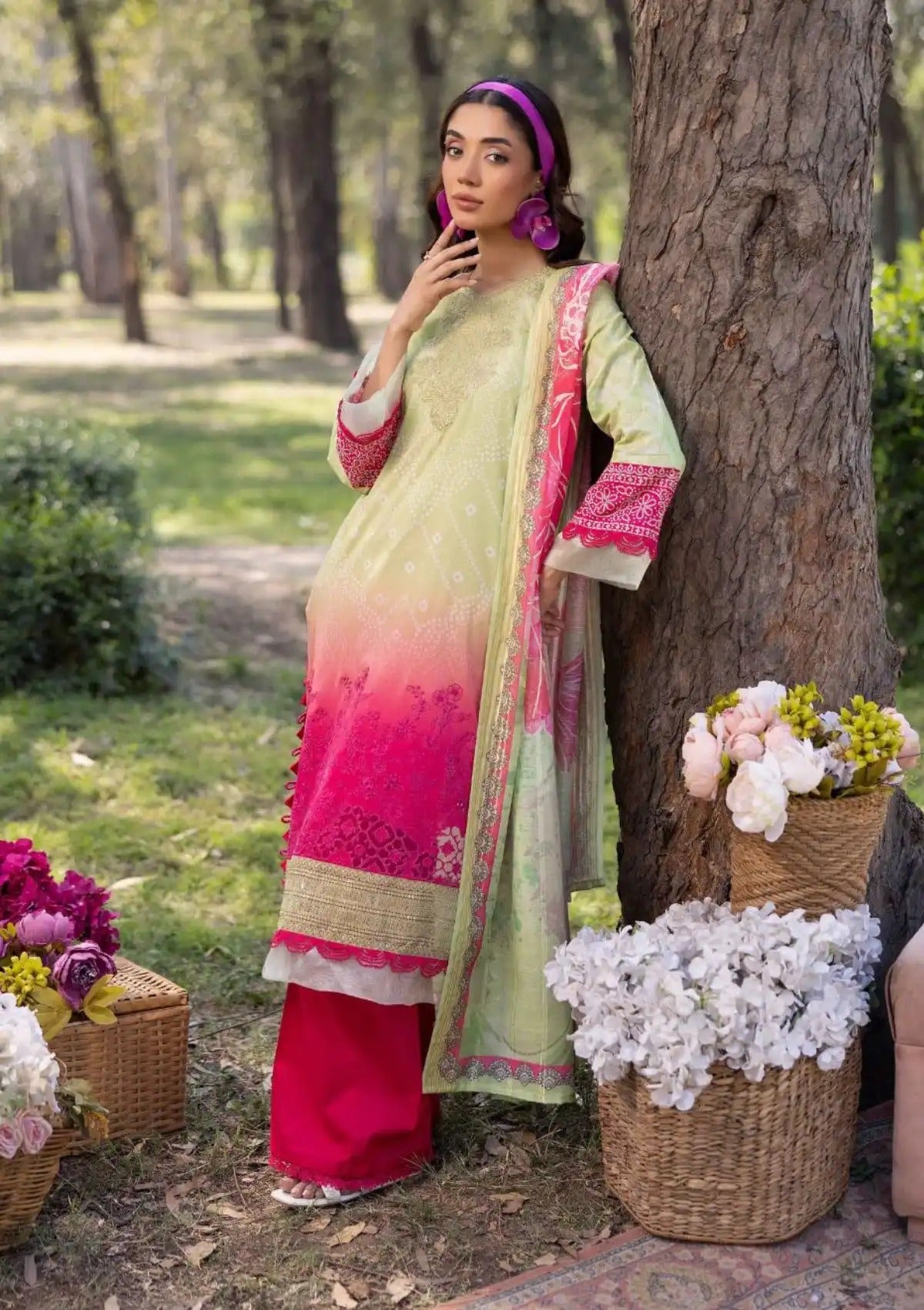 Nur Vantage Embroidered Lawn Unstitched 3 Piece