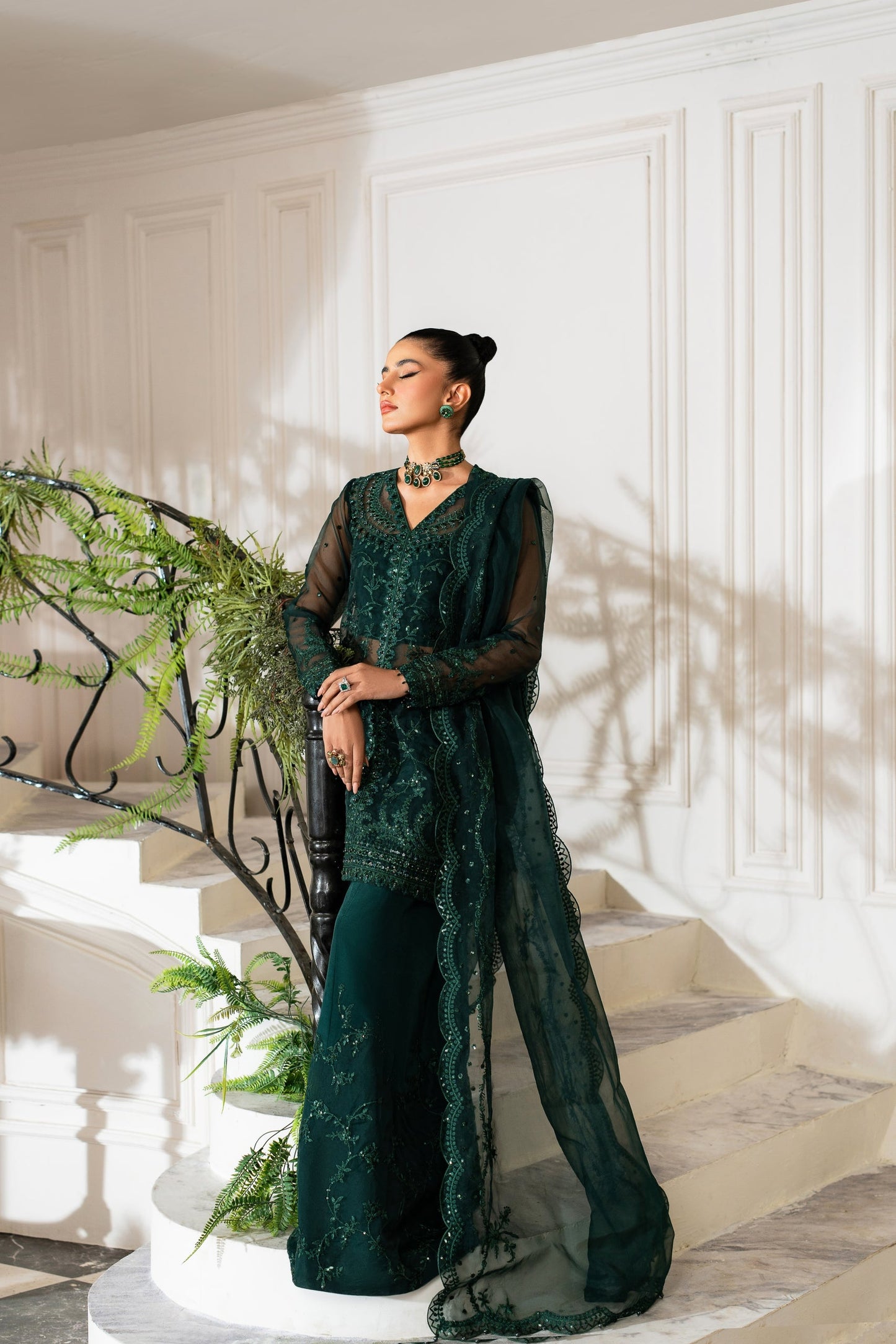 AZZAL MISHRI Luxury  Festive Embroidered Unstitched 3pcs