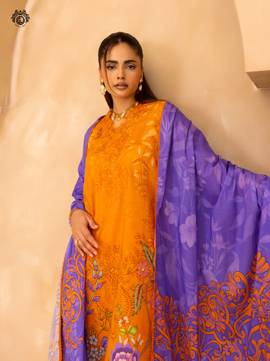 GullBano By Gull Jee Embroidered Edit'26 Digital Printed Lawn Unstitched 3Pcs