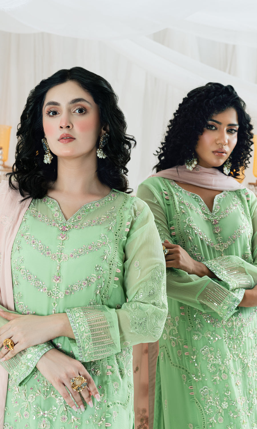 MAAHI BY SHAMOOZ Embroidered Chiffon Unstitched 3pcs